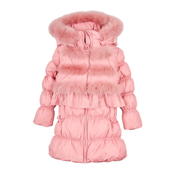 Пальто зимове для дівчинки Kiko/Donilo 3384 116 см Персиковий - зображення 2