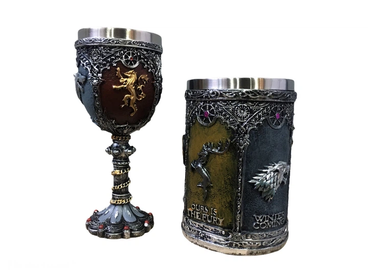 Подарочный набор кружка и чашка Готика 3D Игра Престолов Game Of Thrones Бафомет 500/200 мл - изображение 2