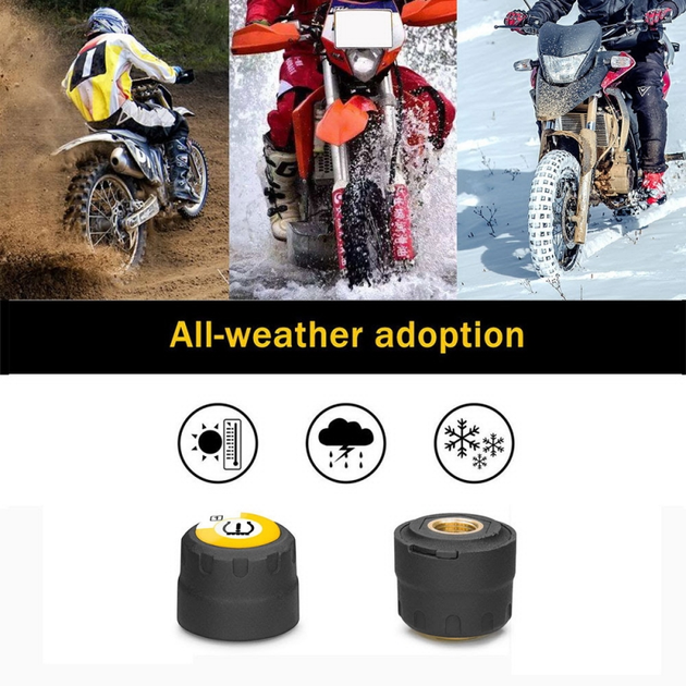 Система контроля давления в шинах для мотоцикла TPMS moto Jette BLE bluetooth V100 - изображение 2