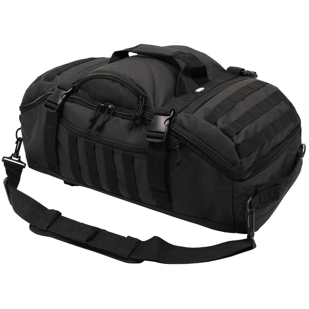 Тактичний дорожній рюкзак-сумка MFH" Travel " 48 літрів чорний (30655А) - зображення 1