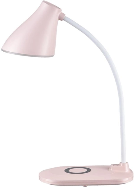 Настільна світлодіодна лампа FunDesk LC6 pink з бездротовою зарядкою - зображення 2