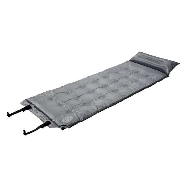 Самонадувающийся туристический коврик Nils Camp NC4350 Original 185 x 66 x 3 см Grey - изображение 1