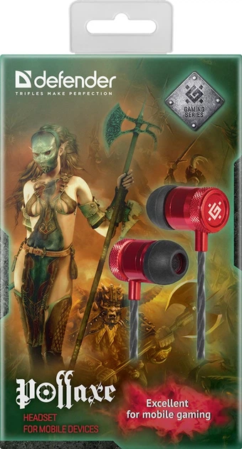 Słuchawki Defender Pollaxe Czarno-Czerwone (64453) - obraz 3