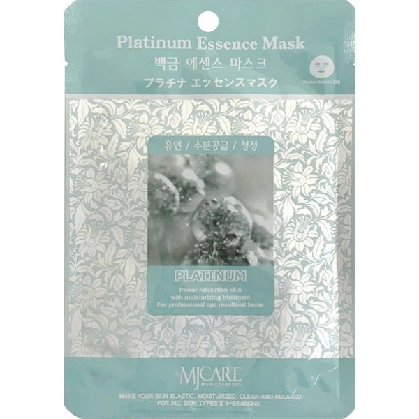 Тонизирующая тканевая маска для лица с платиной MJ Care Platinum