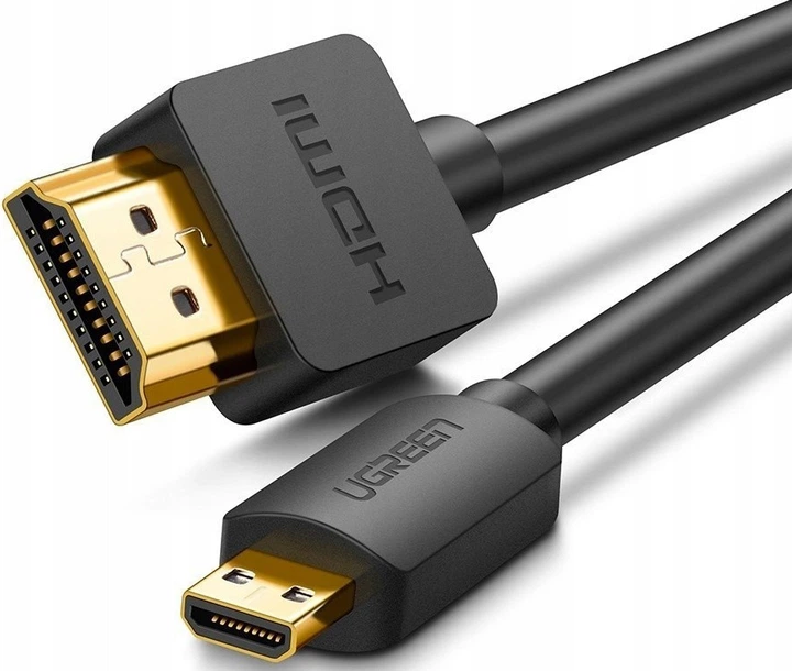 Кабель Ugreen HD127 micro HDMI to HDMI v2.0 UltraHD 4K-3D 3 м Black (6957303831043) - зображення 2
