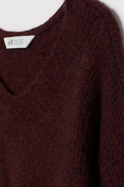 Подростковый свитер для девочки H&M 0772435 0 170 см Бордовый (hm_2000001712788) 