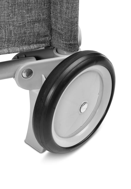 Манеж-кроватка 2 в 1 Caretero Basic Plus с колесами и матрасом + сумка для транспортировки Темно-серый - изображение 8