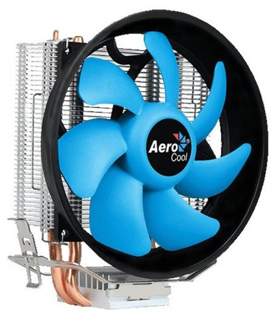 Кулер процессорный Aerocool Verkho 2 Plus, Intel:1156/1155/1151/1150/775, AMD:AM4/AM3+/AM3/AM2+/AM2/FM2/FM1, 125x72x140, 4-pin - изображение 1