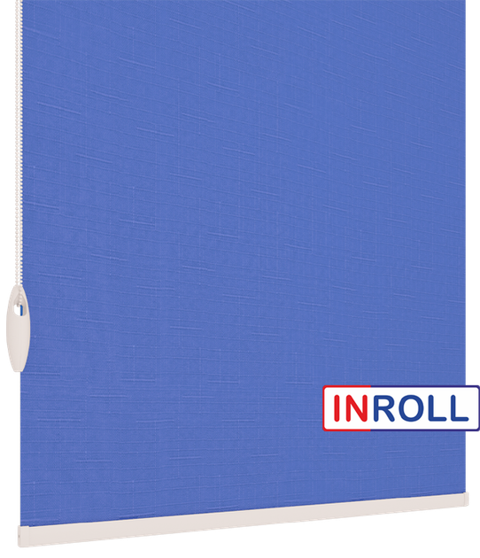 Ролета тканевая INROLL Есо-Mini 42,5х165 см Len Синий 874 - изображение 4