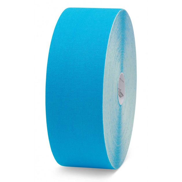 Бавовняний кинезио тейп K-Tape blue, 5 см х 22 м, блакитний (100162) - зображення 1