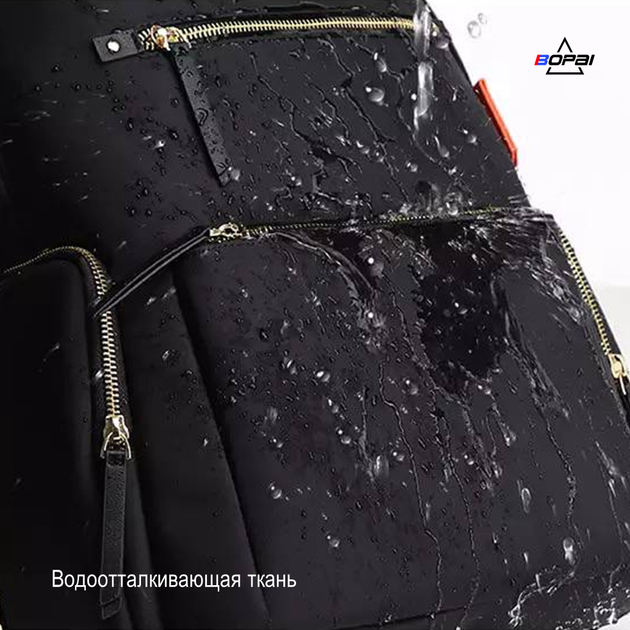 Женский деловой рюкзак BOPAI 62-00121 черный для ноутбука 15.6 '' черный с USB для зарядки смартфона (905333) - изображение 8
