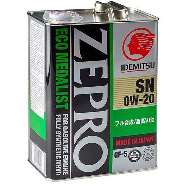 Моторное масло Idemitsu Zepro Eco Medalist 0W-20 4 л – низкие цены .