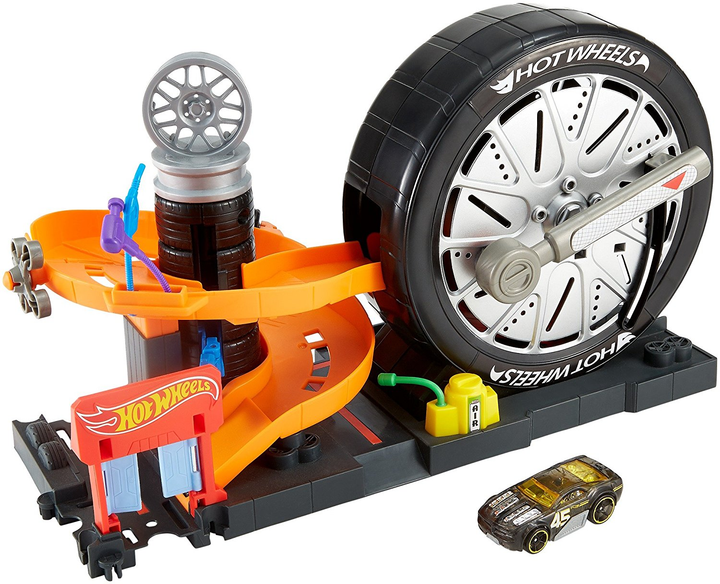 Super spin tire store shop hot wheels