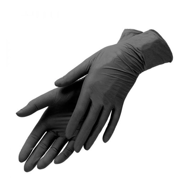Перчатки чёрные Nitrylex Black нитриловые неопудренные S RD30104002 - изображение 2