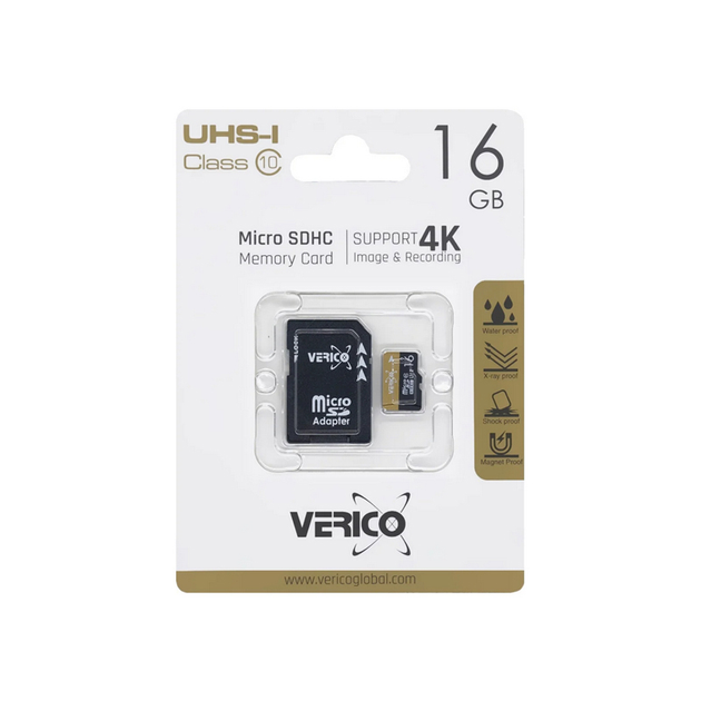 Карта пам'яті microSD 16 Гб Verico з адаптером class 10 - изображение 1