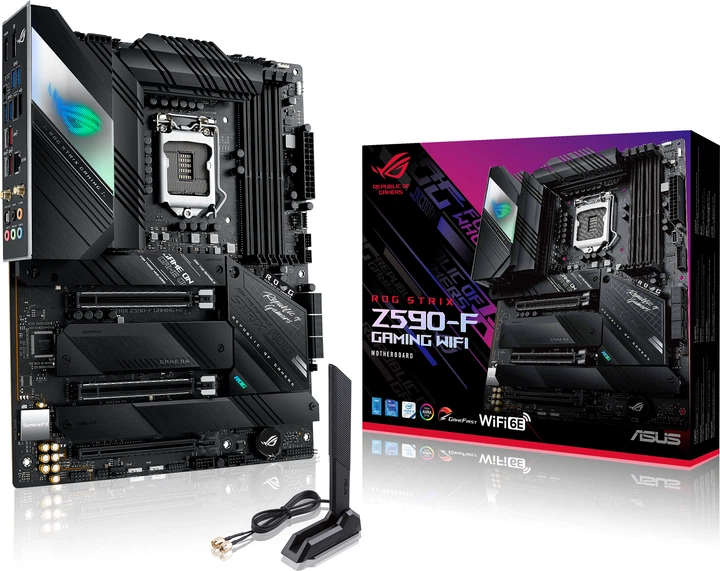 で*ん様 ASUS ROG STRIX Z590-F GAMING WIFI ジ Материнская плата Asus ROG Strix Z590-F Gaming Wi-Fi (s1200, Intel