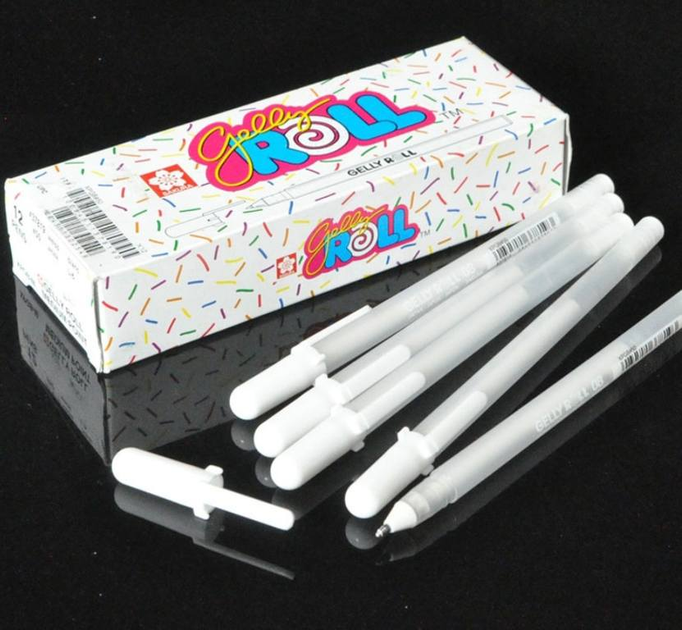 Набор ручек Sakura Gelly Roll Medium 08 Белые гелевые чернила 0,4 мм 12 ...