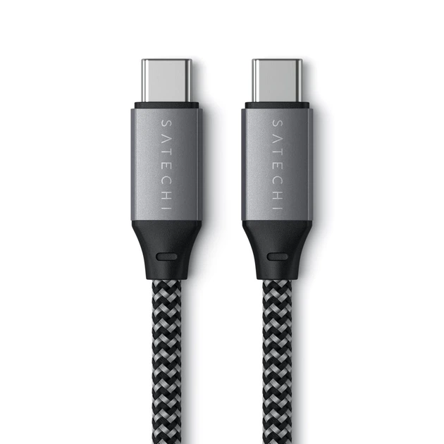 Kabel Satechi USB-C to USB-C 100W Space Gray (2 m) (ST-TCC2MM) - obraz 2