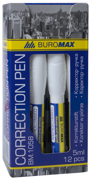 Набор корректоров ручек Buromax 12 шт 5 мл (BM.1058) - Фото 2 Набор корректоров ручек Buromax 12 шт 5 мл (BM.1058) - изображение 2