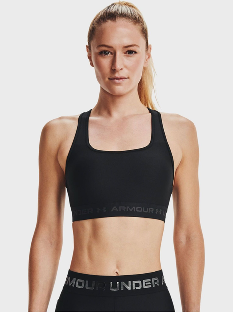 Спортивный топ для бега женский Under Armour UA Crossback Mid Bra-Blk 1361034-001 L Черный (194514013080) 