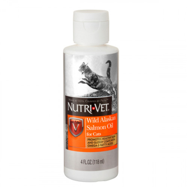Витаминная добавка масло дикого лосося Nutri-Vet Salmon Oil для шерсти ...