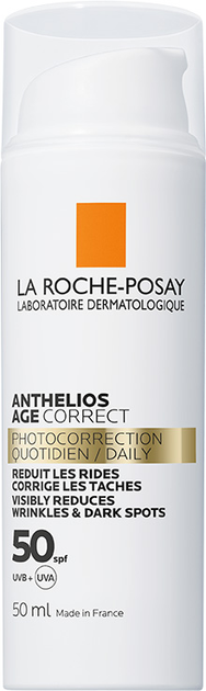 Антивіковий сонцезахисний засіб для чутливої шкіри обличчя La Roche-Posay Anthelios Age Correct проти зморшок і пігментації SPF50 50 мл (3337875761031) - зображення 5