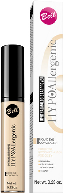 Акція на Коректор Bell Hypo Allergenic Liquid Eye Concealer №01 Light Beige 12 г від Rozetka