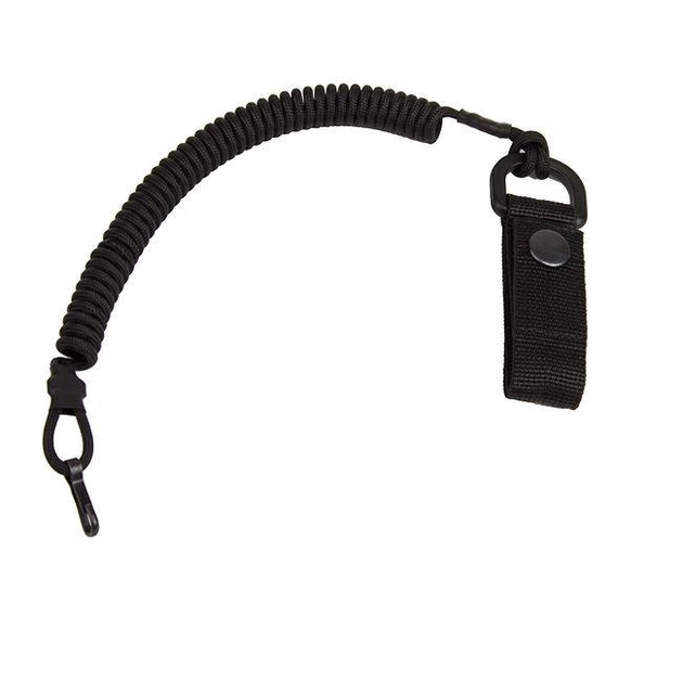 Паракордовый Страховочный шнур с карабином и креплением к поясу (YKK) EDCX FSC0003 Чорний - изображение 1