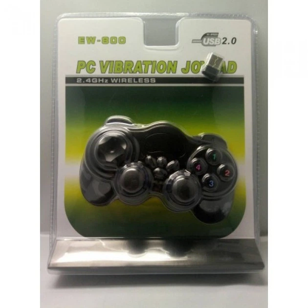 Беспроводной bluetooth джойстик для ПК PC GamePad DualShock вибро EW-800 Черный - зображення 8