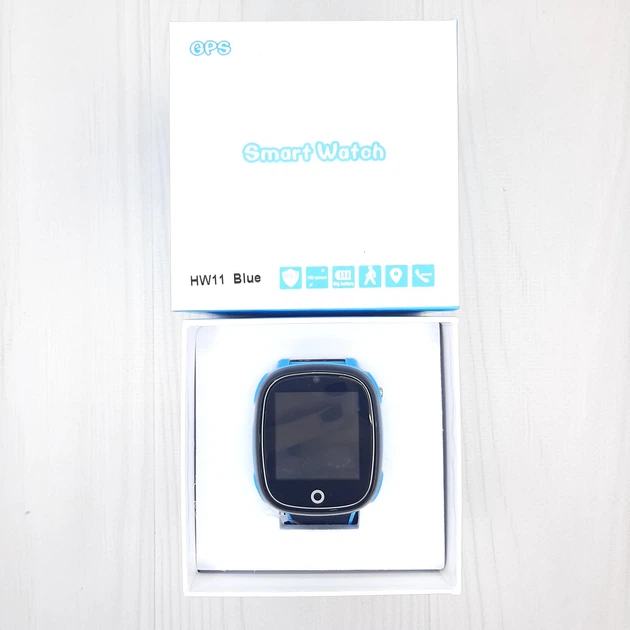 Детские умные часы-телефон HW11 с GPS Голубые (RO-22389) - изображение 4