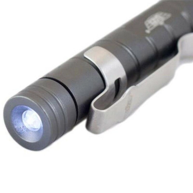 Тактическая ручка UZI LED Light Tactical Defender Pen Gun Metal - изображение 2