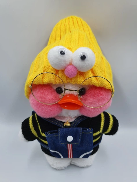 М'яка іграшка качка "Сafe-mimi duck" в светрі і жовтої шапці, 30 див. - зображення 4