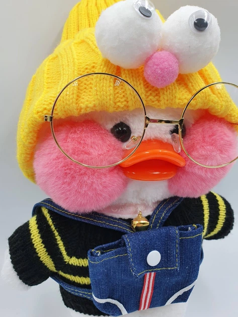 М'яка іграшка качка "Сafe-mimi duck" в светрі і жовтої шапці, 30 див. - зображення 6