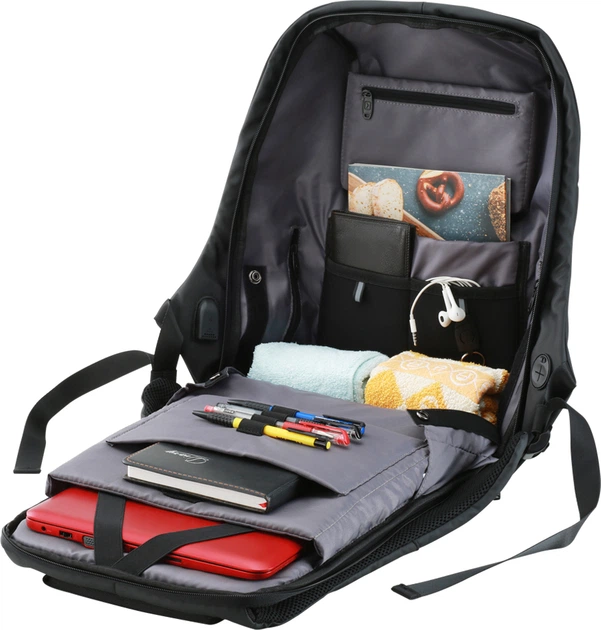 Рюкзак для ноутбука Canyon 15.6" Black/Grey (CNS-CBP5BG9) - зображення 4
