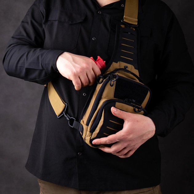 Тактическая сумка-кобура для скрытого ношения Scout Tactical EDC «Tac-box» Cyot-black - изображение 13