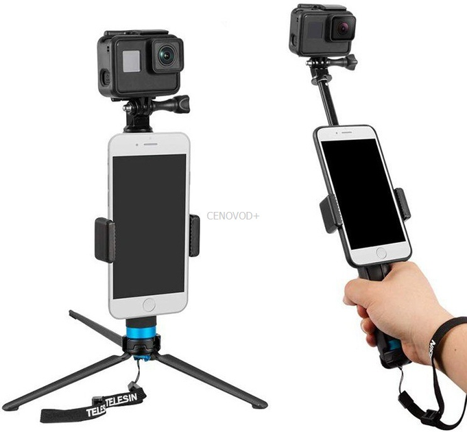 Монопод селфи стик штатив для смартфонов и экшн-камер GoPro Hero Xiaomi ...