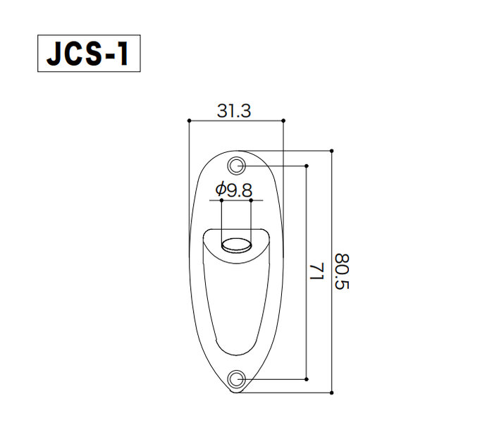 Роз'єм-планка, під страт GOTOH JCS-1 C Jack Cover (Chrome) - зображення 3