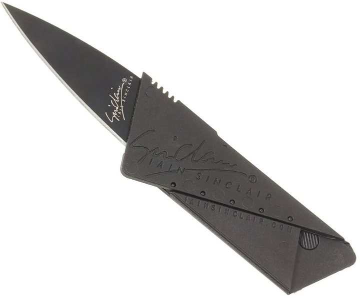 Складаний ніж-кредитка Supretto Чорний (5969-0001) - зображення 1