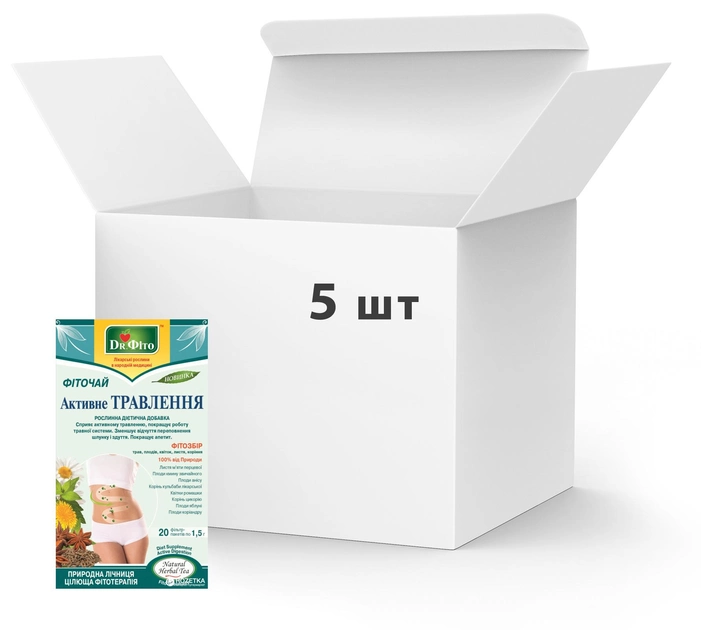 Упаковка Фиточай в пакетиках Доктор Фито Активное пищеварение 20 х 5 шт (4820167091200) - изображение 2