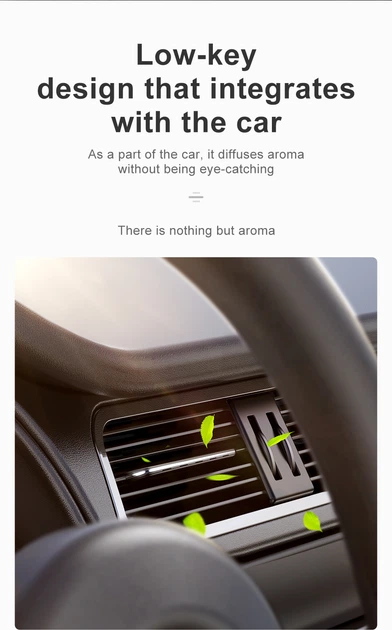 Ароматизаотор в машину Baseus Paddle Air Freshener і 6 арома-картриджів Сріблястий - зображення 10