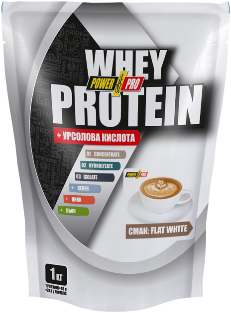 Протеин PowerPro Whey Protein 1 кг Flat White (4820214003941) – фото ...