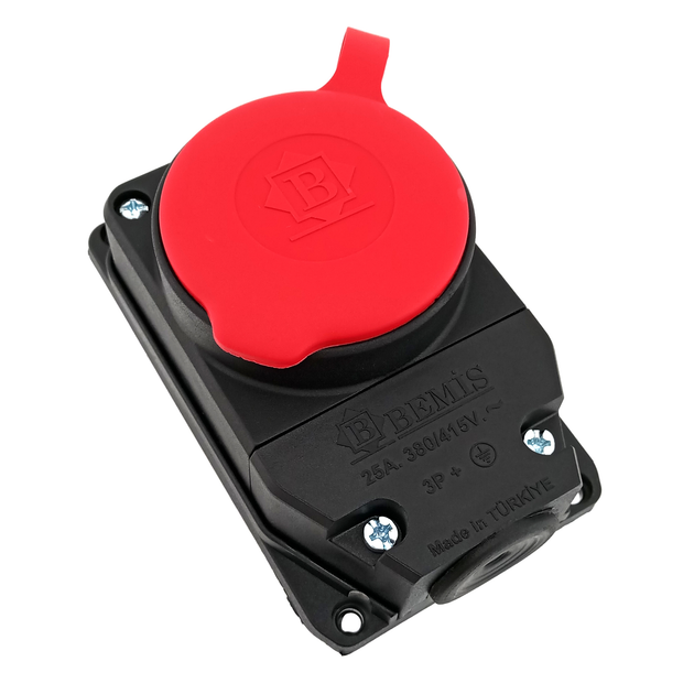 Розетка настенная Bemis 3P 25А с крышкой каучук – фото, отзывы ...