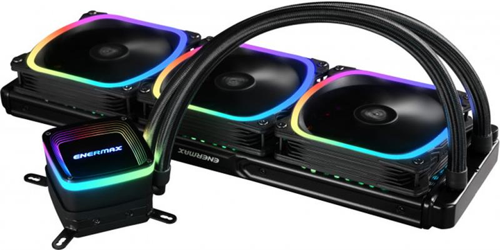 Система водяного охлаждения Enermax Aquafusion 360 (ELC-AQF360-SQA), Intel: 2066/2011-3/2011/1200/1150/1151/1155/1156/1366, AMD: AM2/AM2+/AM3/AM3+/AM4/FM1/FM2/FM2+, 394x120x27 мм, 3-pin, 4-pin - изображение 2