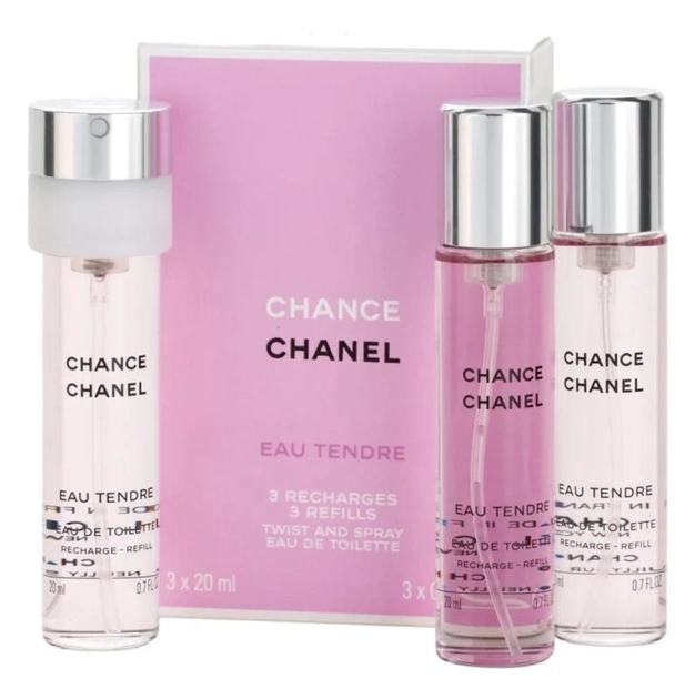 Chanel Chance Eau Tendre туалетна вода для жінок 3x20 мл (3 наповнення) от  продавца: Podarki pro – в интернет-магазине ROZETKA