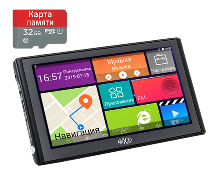 Навигатор MiXzo MX-760i 16GB ROM + Карта памяти 32GB - изображение 1