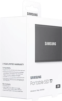 Dysk SSD Samsung Portable T7 2TB USB 3.2 Type-C (MU-PC2T0T/WW) External Grey - obraz 10