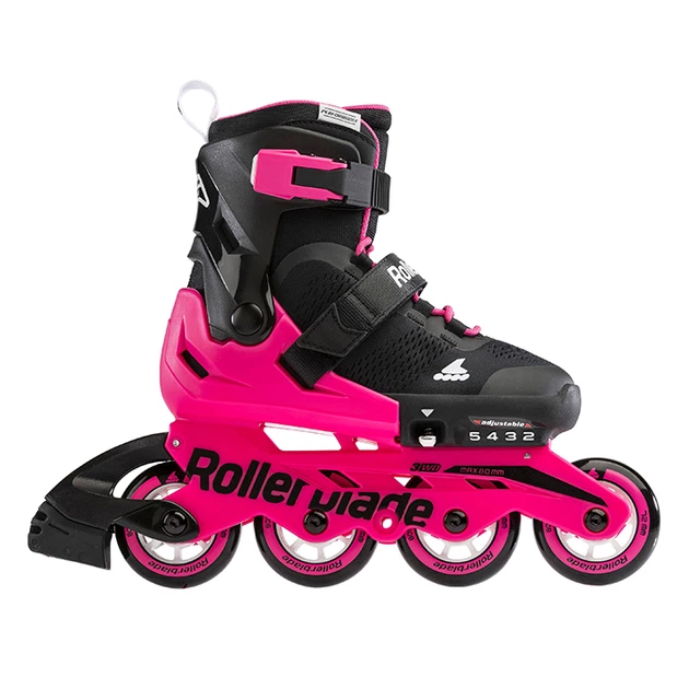 Детские ролики Rollerblade Microblade Black/Neon Pink 2021 33-36.5 (20807-20809 - 20809) - изображение 2