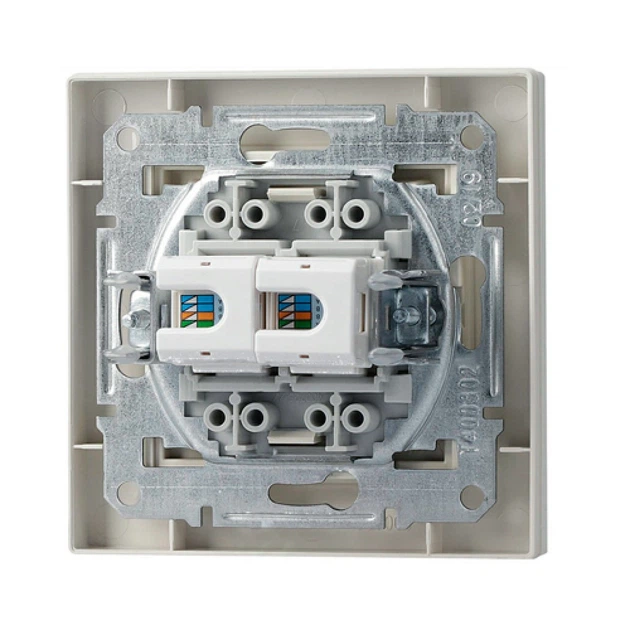 Розетка компьютерная двойная RJ45 UTP КАТ.6 Schneider Electric Asfora ...