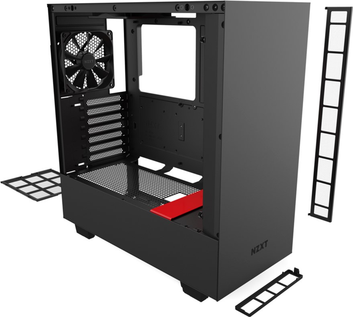 Корпус NZXT H510 Matte Black-Red (CA-H510B-BR) - зображення 10