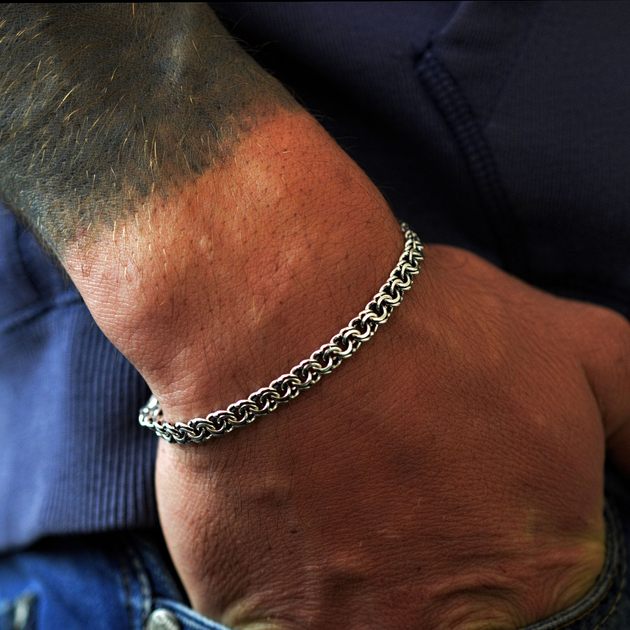 Плетеный кожаный браслет на руку для мужчин Айдан